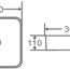 Square Counter Top 360mm PA3636MW